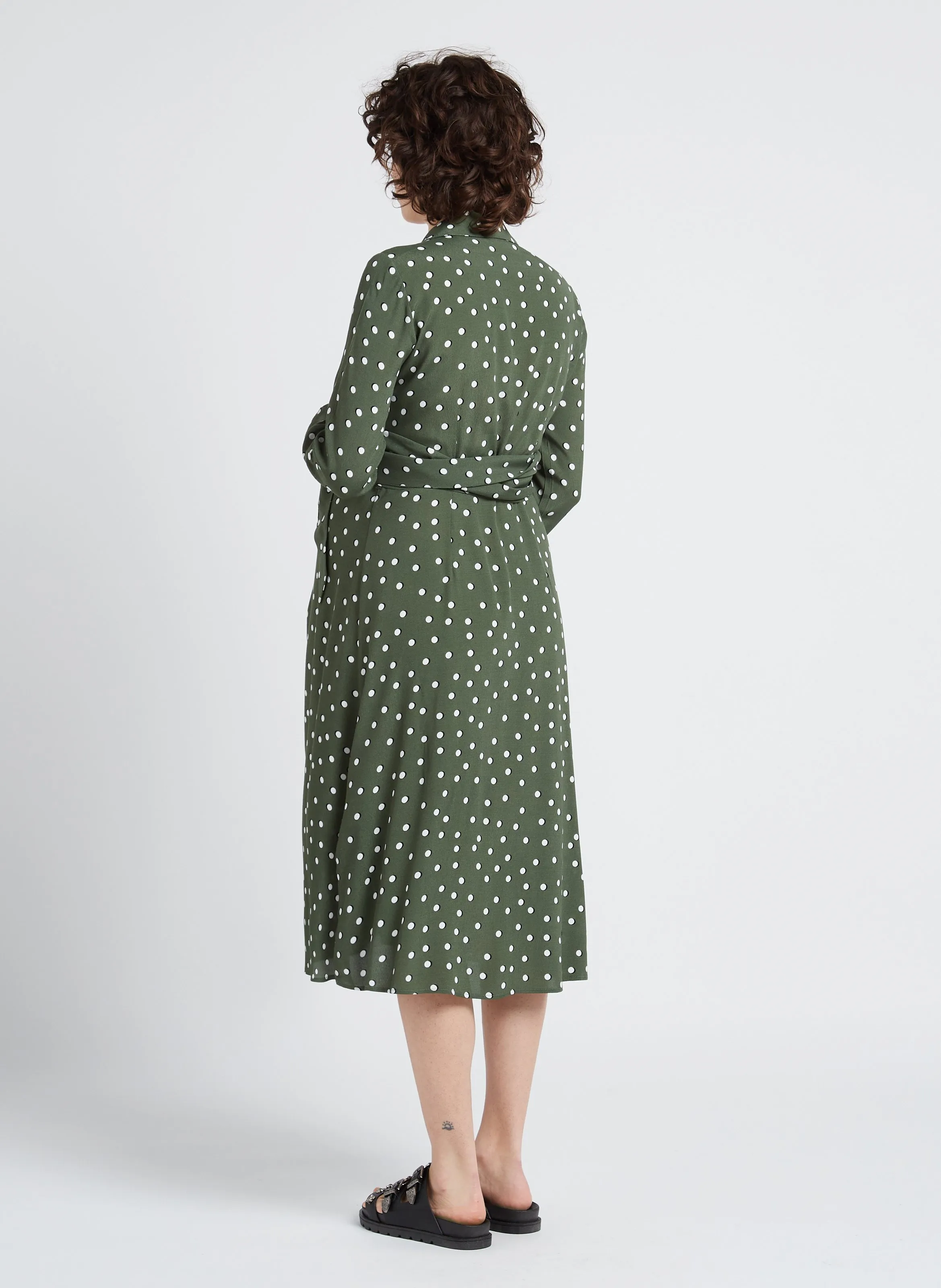 SERAPHINE BLESS  VESTIDO CAMISERO PREMAMá ESTAMPADO EN CAQUI