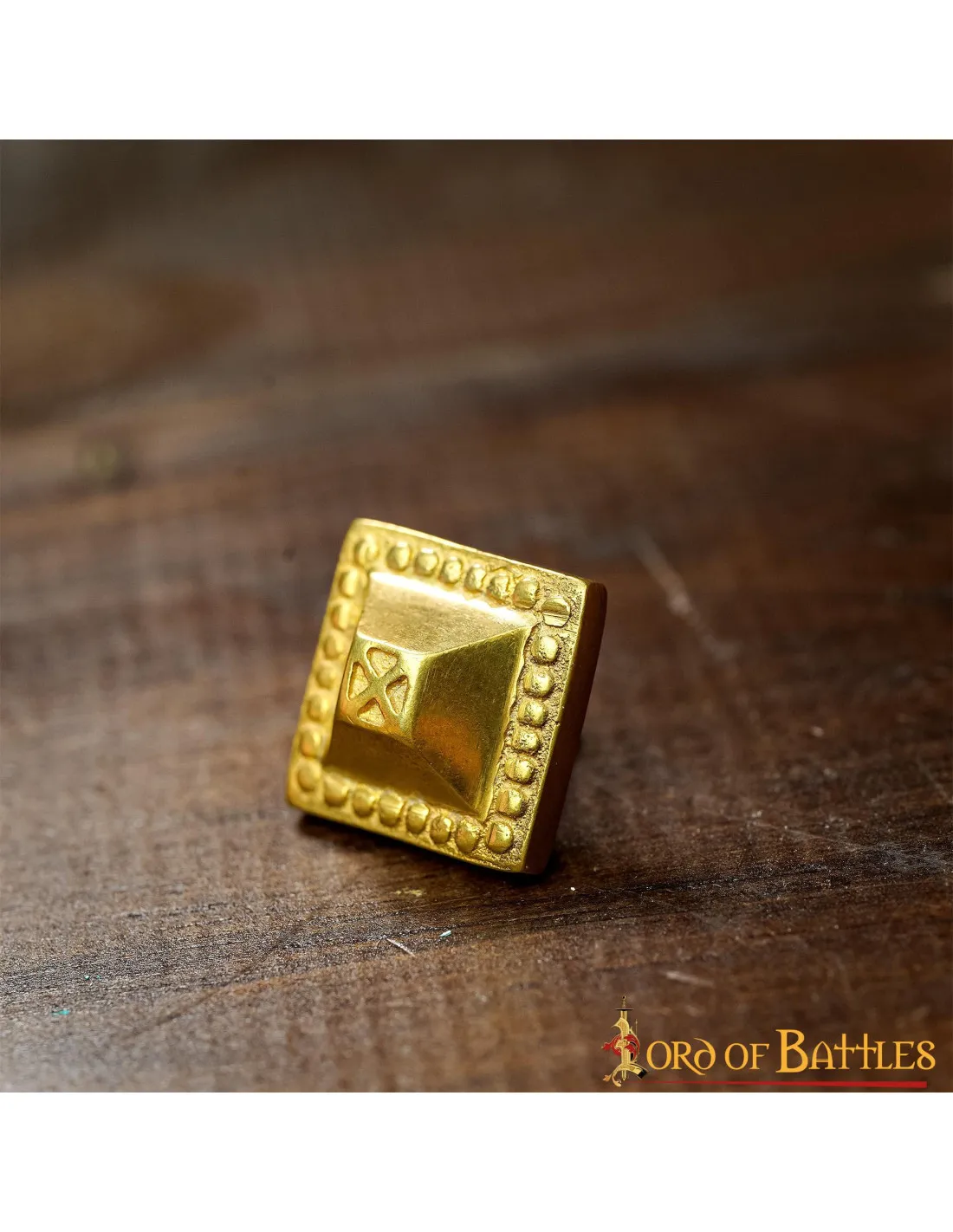 Set 5 tachuelas decorativas en latón para ropa o cuero (1,2 cm.)