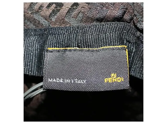 Sombrero FENDI Zucchino Canvas M Marrón Auth am4612 Castaño 