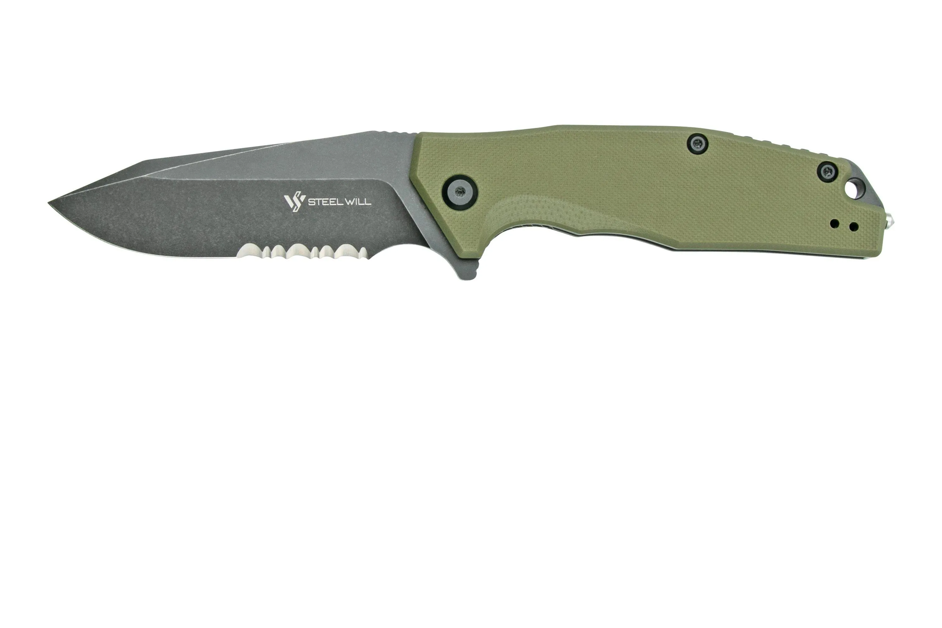 STEEL WILL WARBOT F1033S BLACK G10, HOJA D2, NAVAJA