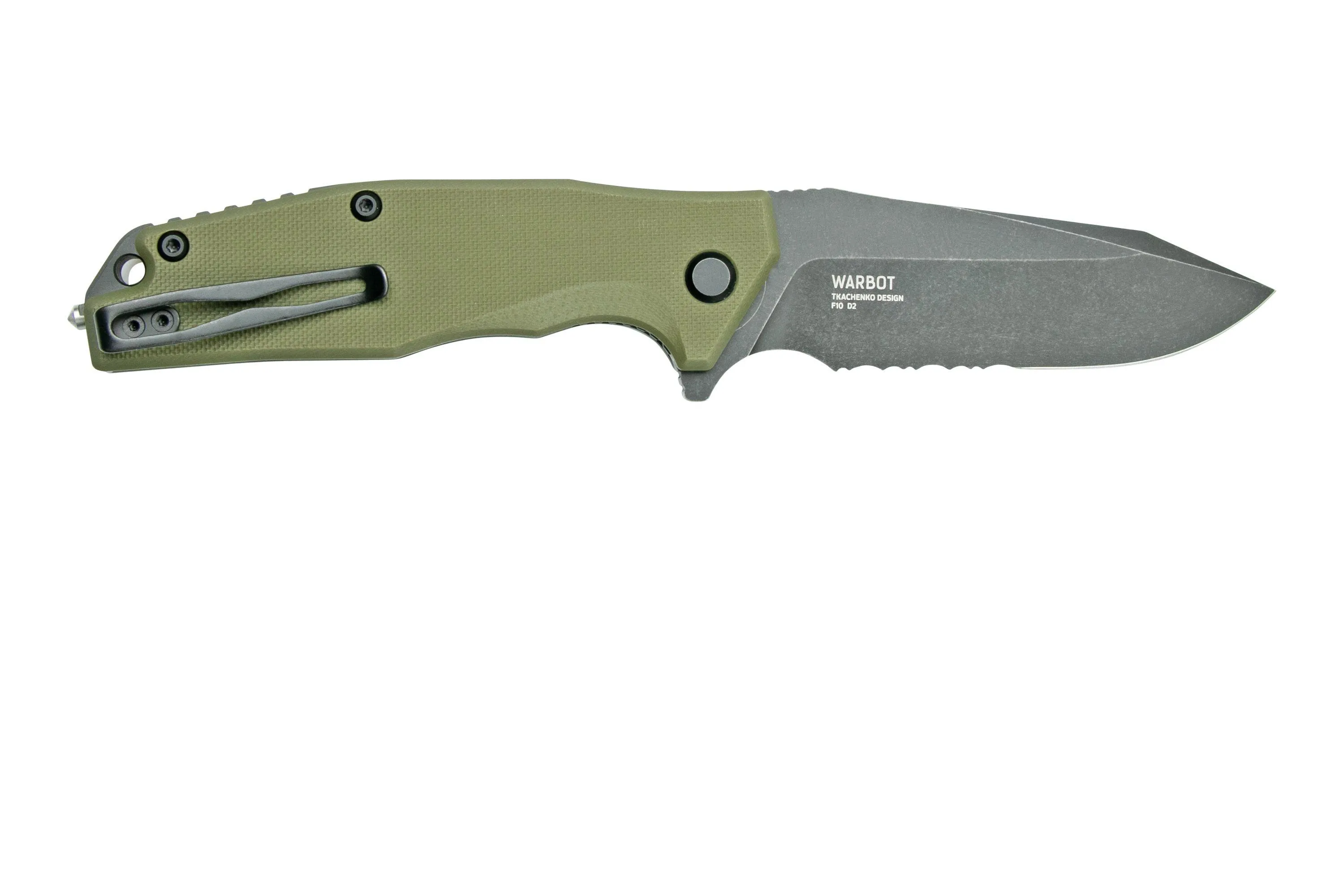 STEEL WILL WARBOT F1033S BLACK G10, HOJA D2, NAVAJA
