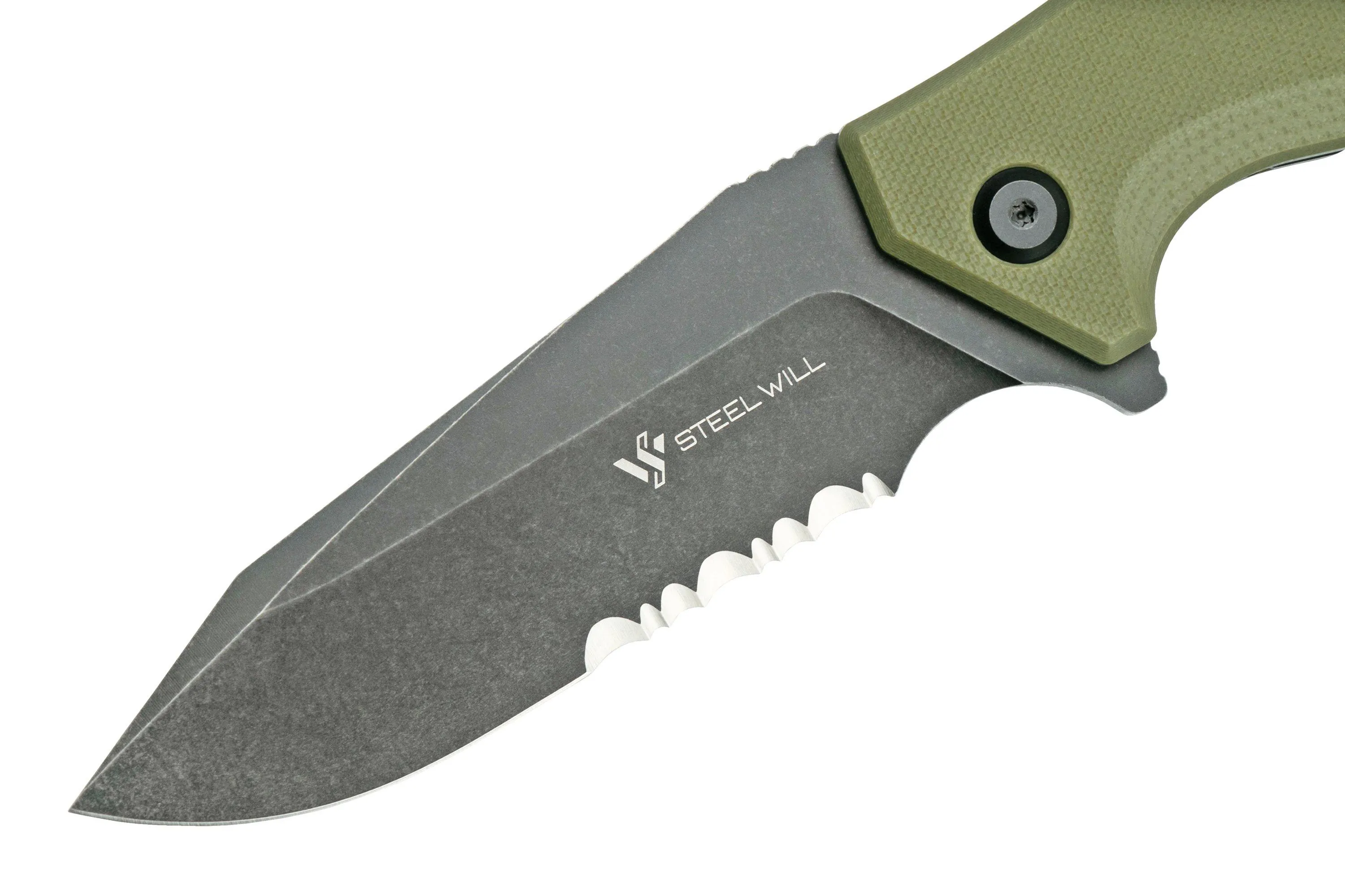 STEEL WILL WARBOT F1033S BLACK G10, HOJA D2, NAVAJA
