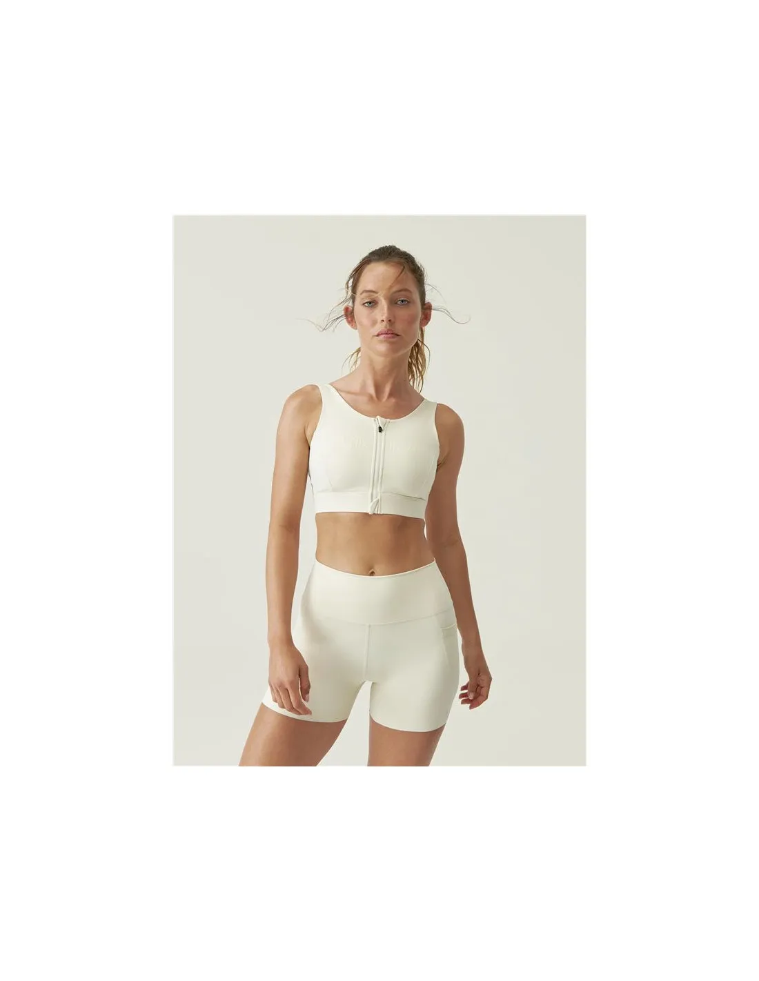 Sujetador deportivo Born Living Yoga Raw Ivory Mujer