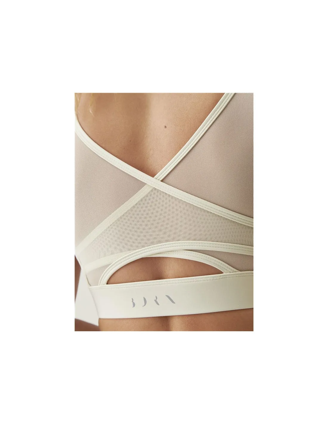 Sujetador deportivo Born Living Yoga Raw Ivory Mujer