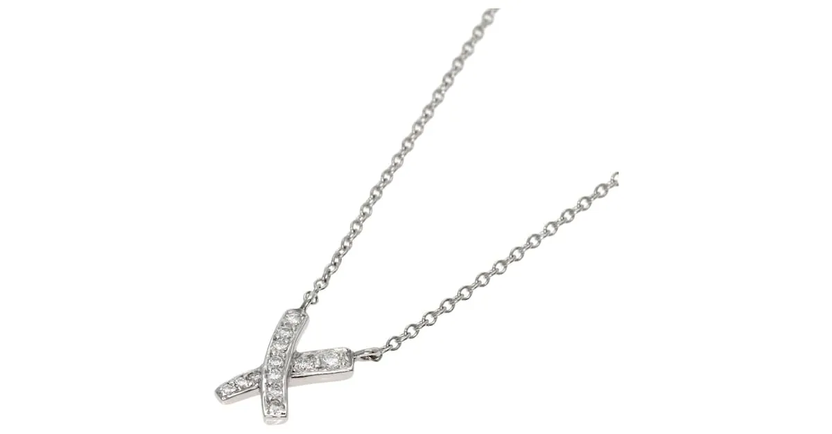Tiffany & Co Collar de diamantes Tiffany Kiss Paloma Picasso Plata 