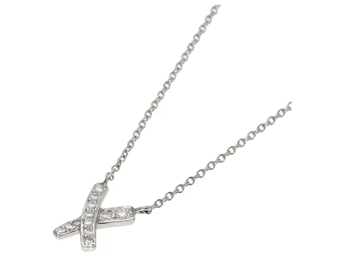Tiffany & Co Collar de diamantes Tiffany Kiss Paloma Picasso Plata 
