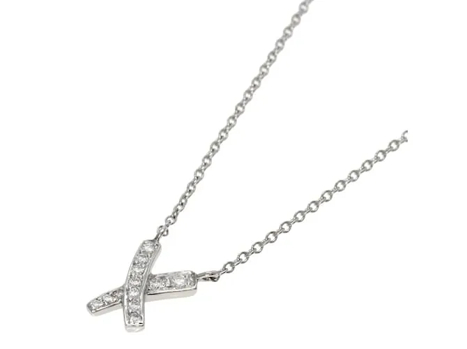 Tiffany & Co Collar de diamantes Tiffany Kiss Paloma Picasso Plata 