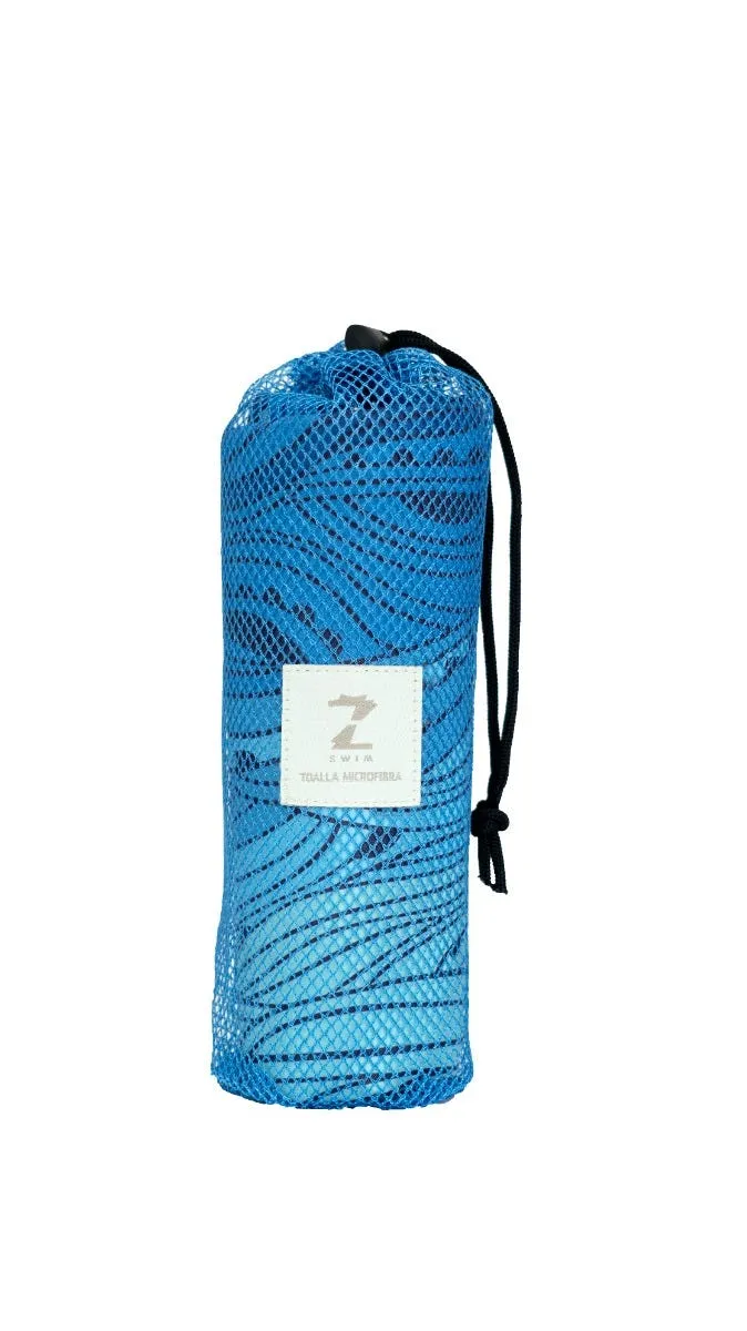 Toalla Microfibra Natación Zvibes Grande Azul