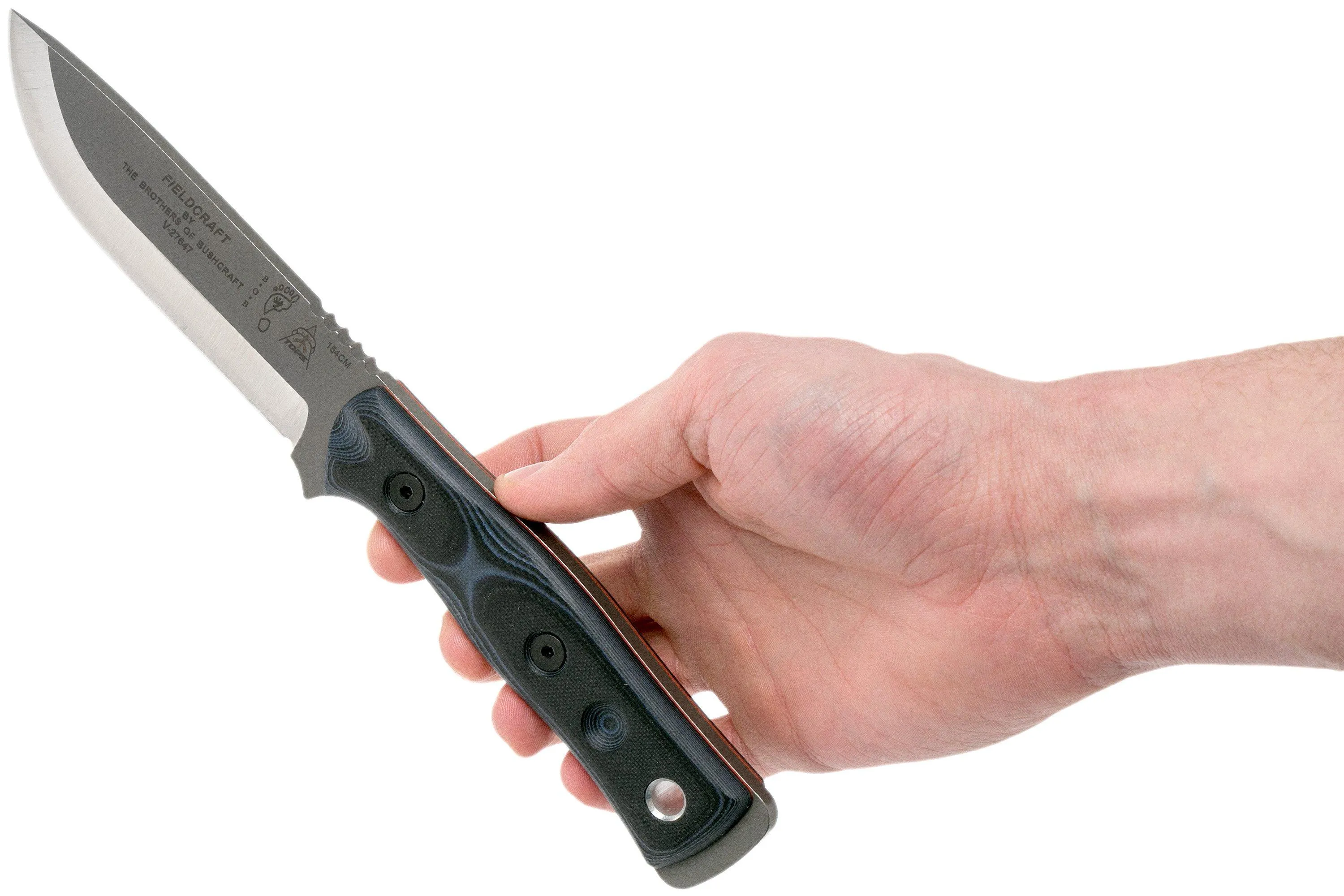 TOPS KNIVES B.O.B. FIELDCRAFT154CM BLUE/BLACK MICARTA BROS154BB CUCHILLO BUSHCRAFT