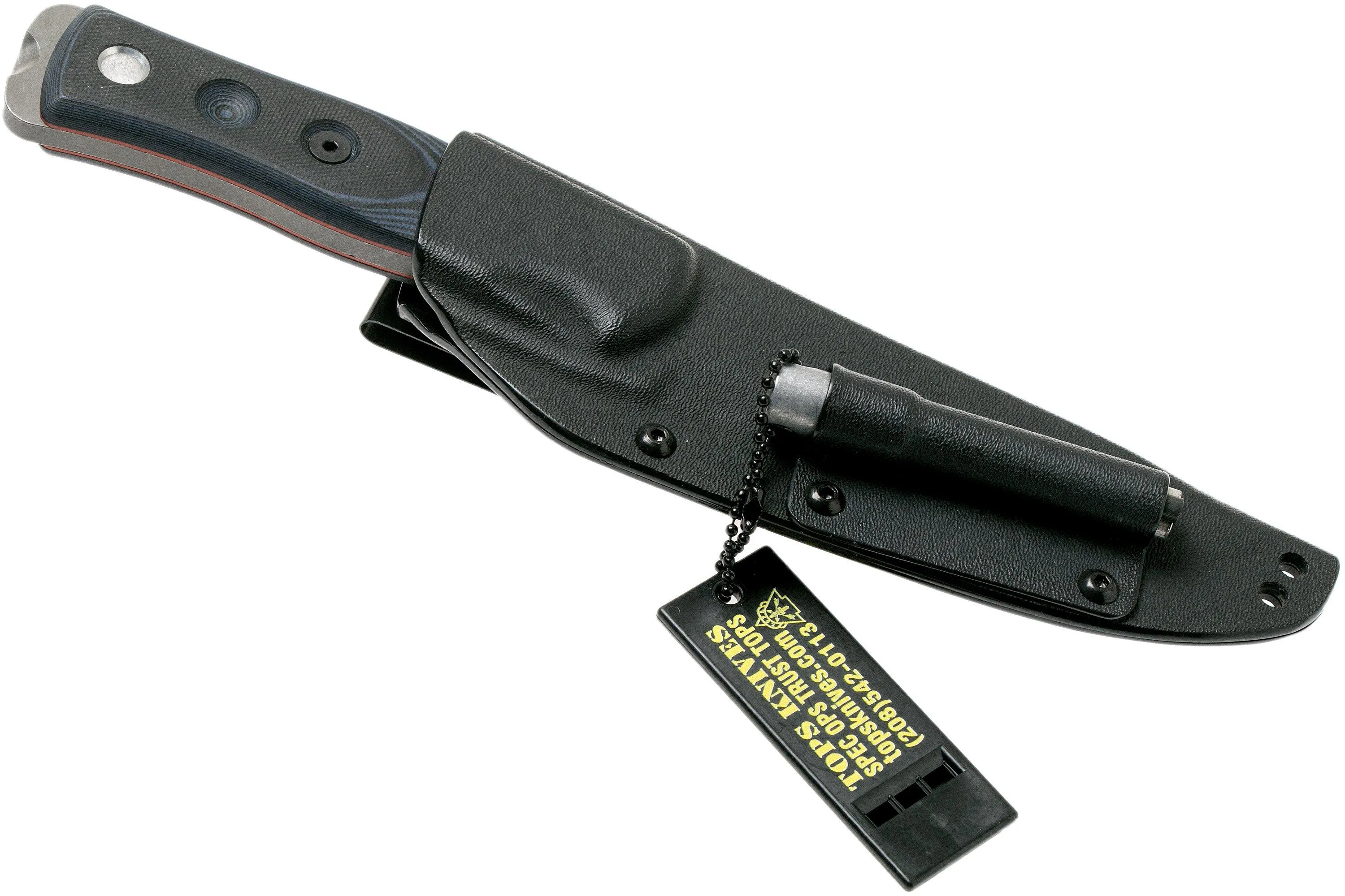 TOPS KNIVES B.O.B. FIELDCRAFT154CM BLUE/BLACK MICARTA BROS154BB CUCHILLO BUSHCRAFT