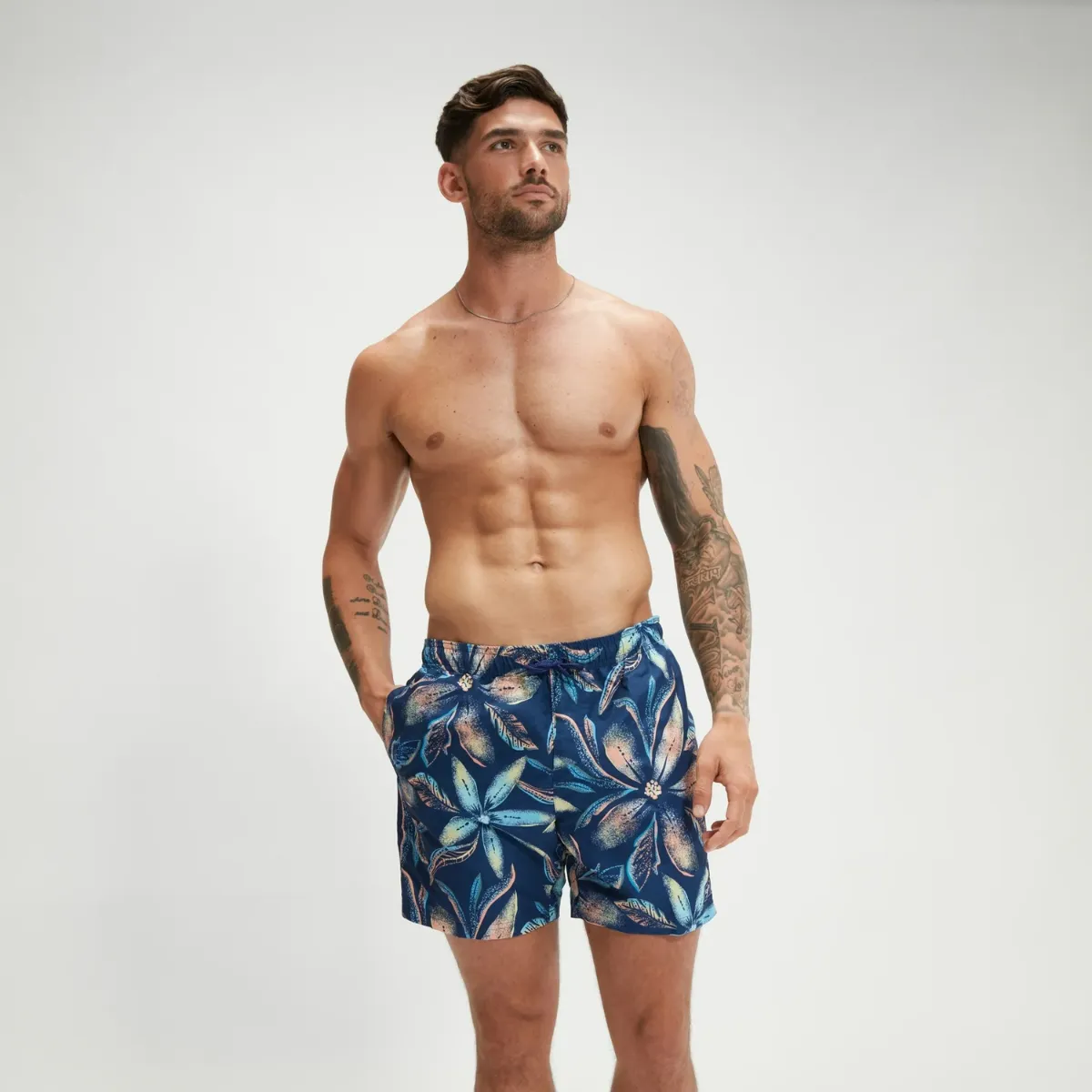Traje de Baño Natación Hombre Speedo Digital Printed Leisure 16" Azul