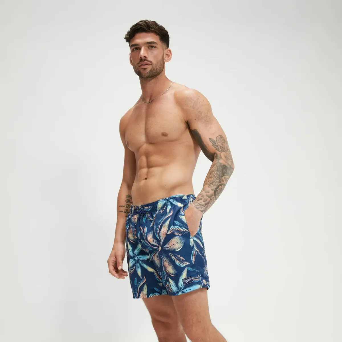Traje de Baño Natación Hombre Speedo Digital Printed Leisure 16" Azul