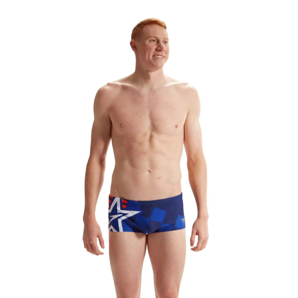 Traje de Baño Natación Hombre Speedo Placement Digital Superstar Azul