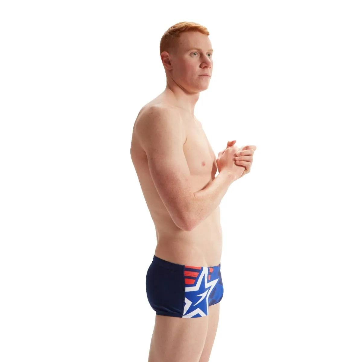 Traje de Baño Natación Hombre Speedo Placement Digital Superstar Azul