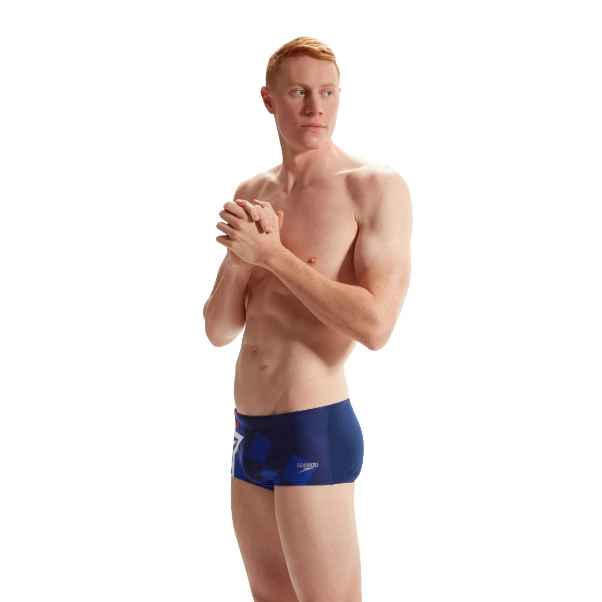Traje de Baño Natación Hombre Speedo Placement Digital Superstar Azul