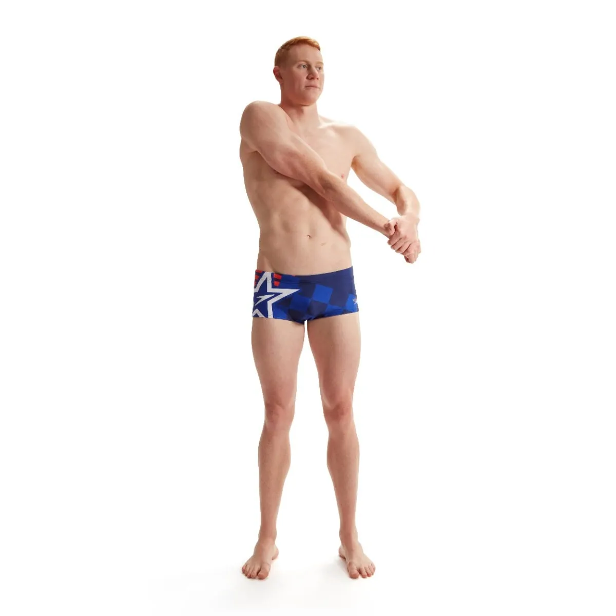 Traje de Baño Natación Hombre Speedo Placement Digital Superstar Azul