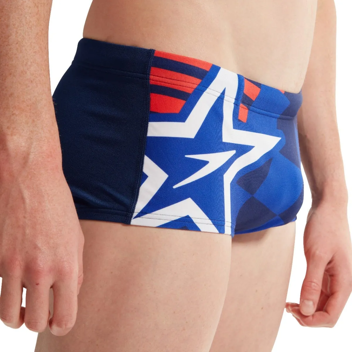 Traje de Baño Natación Hombre Speedo Placement Digital Superstar Azul