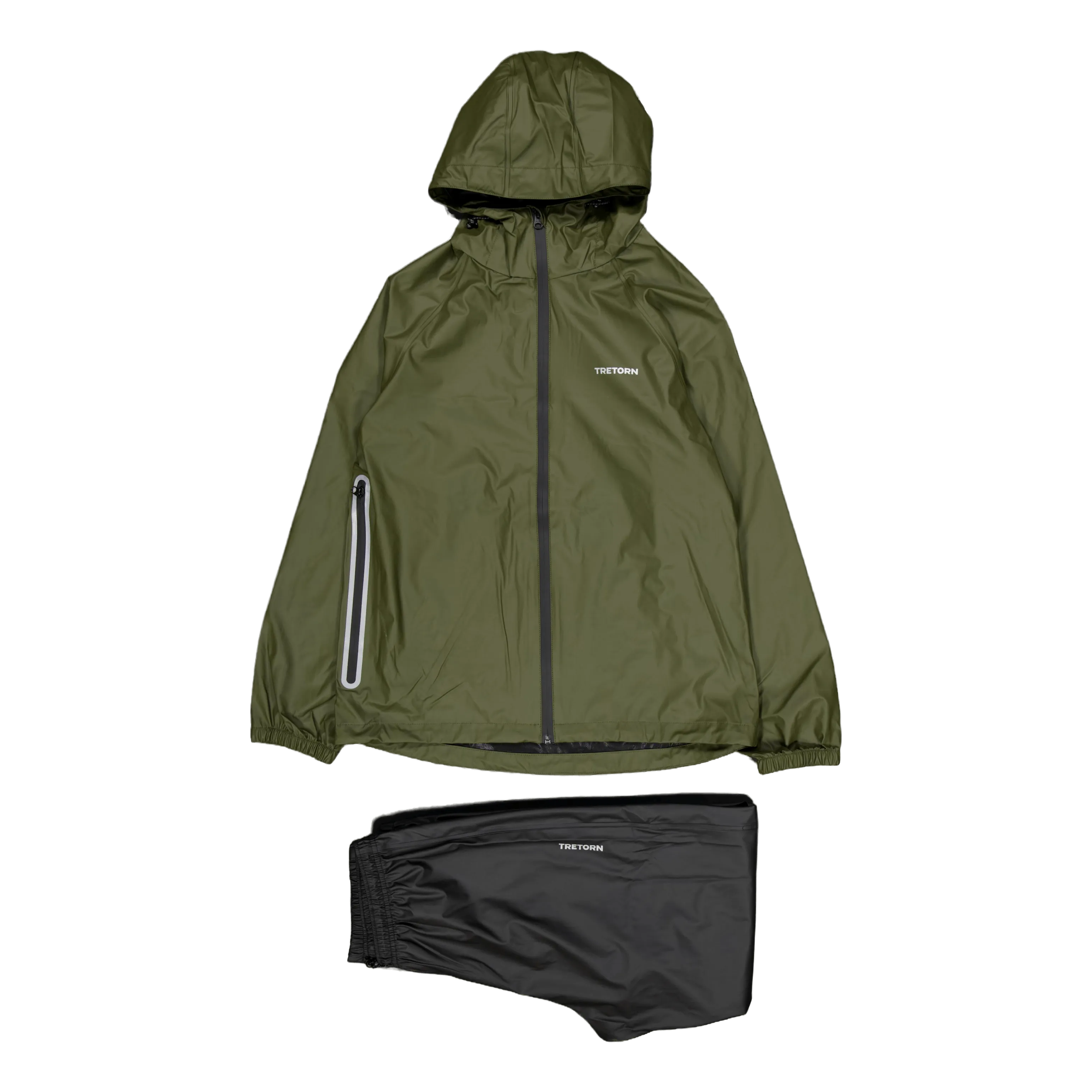 Tretorn Packable Rainbreaker Set Forest Green