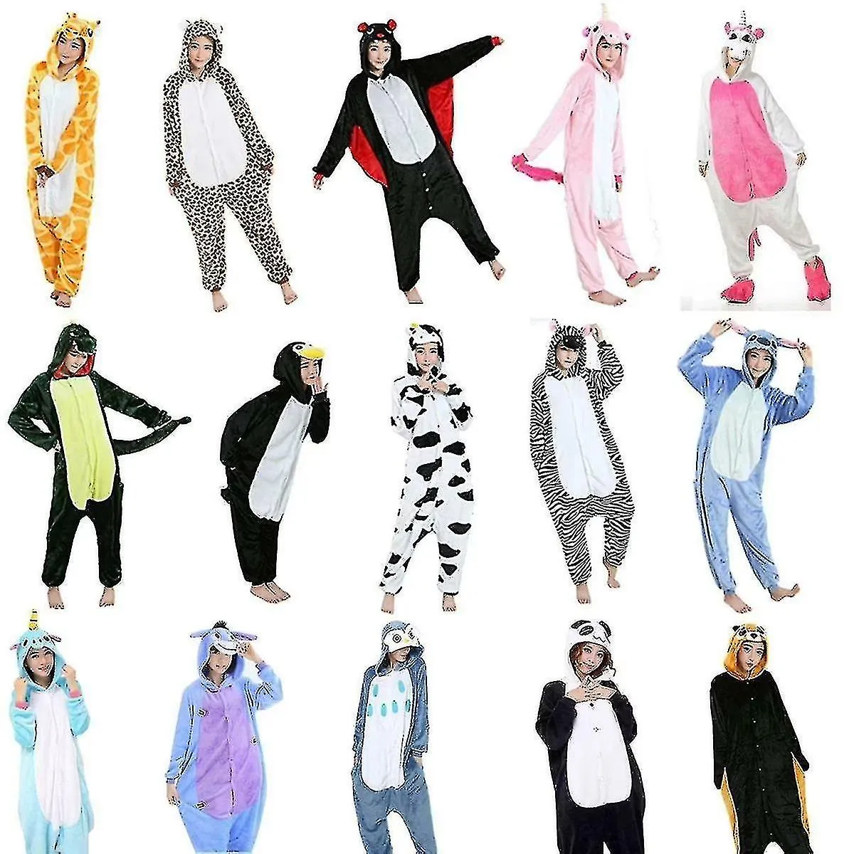 Unisex Adulto Kigurumi Animal Personaje Disfraz Traje Pijama Fancy 1onesie1