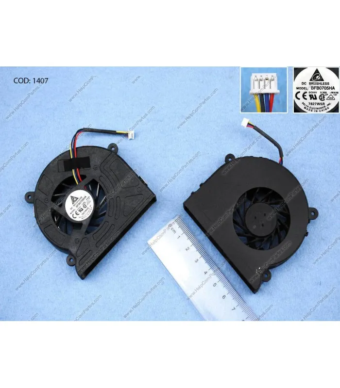 VENTI. ASUS  G53 G53S G73 G73J G73S G73H G73JH SERIES 13GN0U10P0701 4 PIN ORIG.
