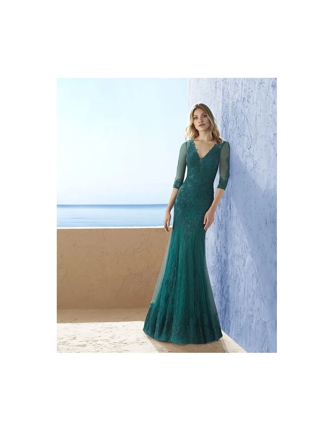 VESTIDO ML FIESTA CL MARFIL 3J1G9 BORDAD