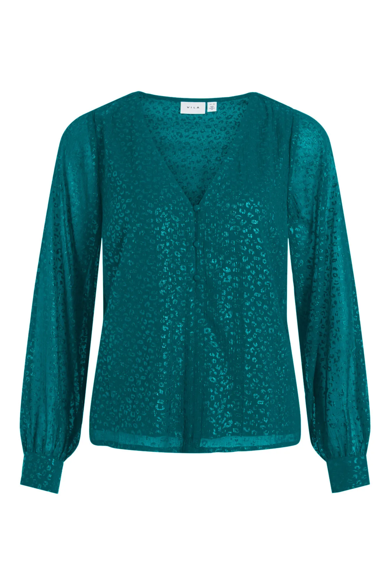 Vila Blusa jacquard manga larga