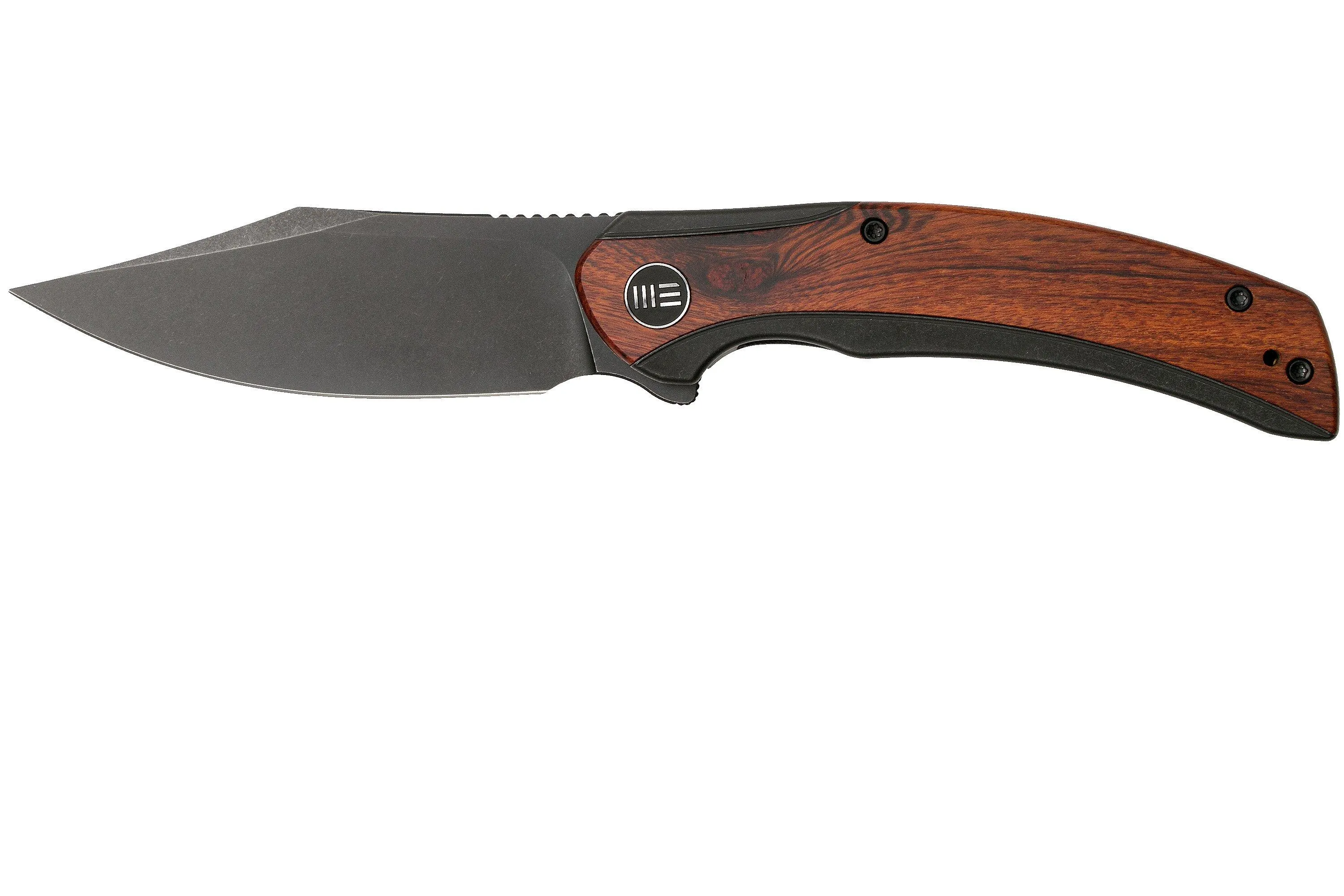WE KNIFE SNICK WE19022F3 BLACKWASHED, CUIBOURTIA WOOD NAVAJA