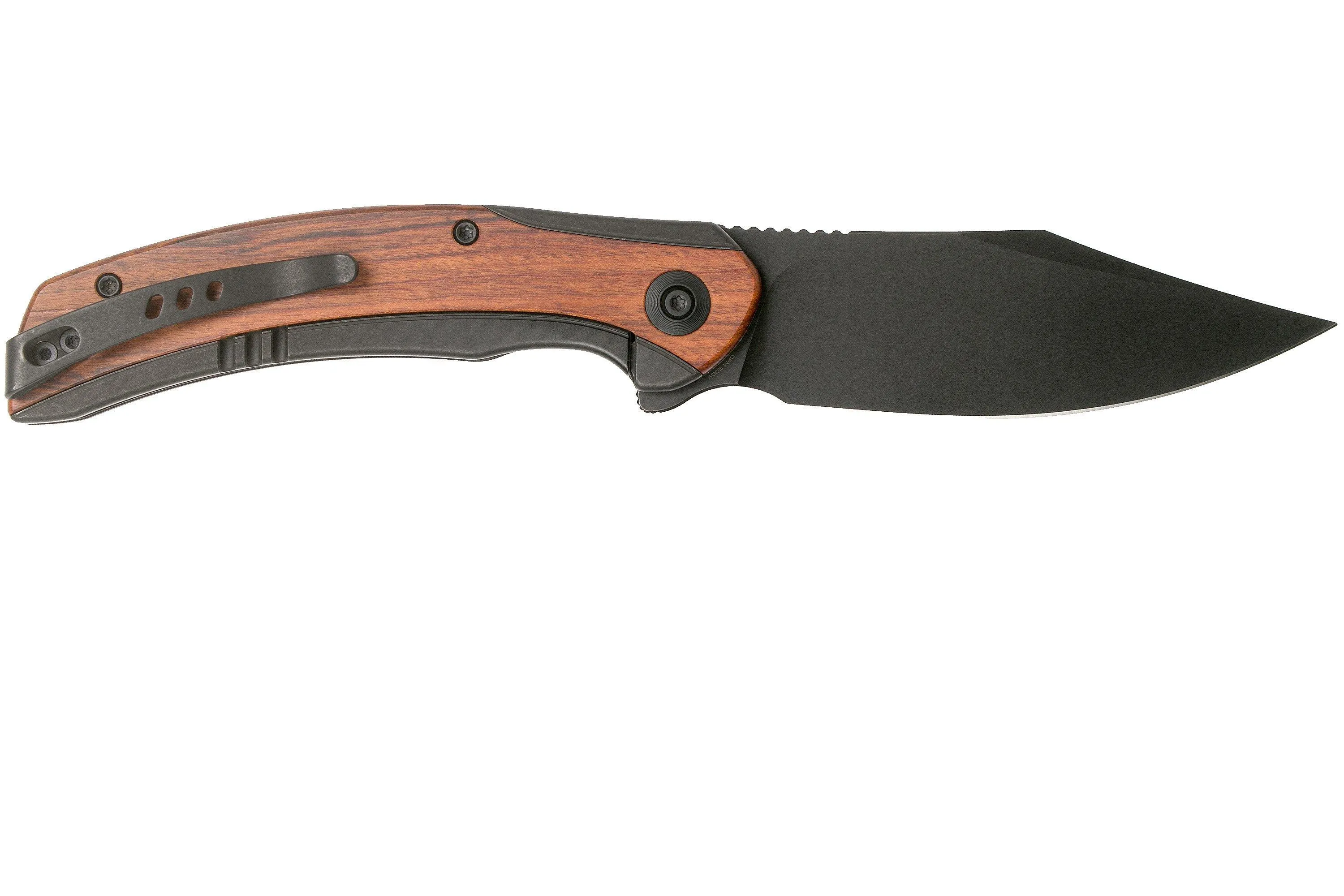 WE KNIFE SNICK WE19022F3 BLACKWASHED, CUIBOURTIA WOOD NAVAJA