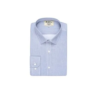 WHITE SHIRT PRINTED WITH NAVY BLUE PATTERNS  OSCAR