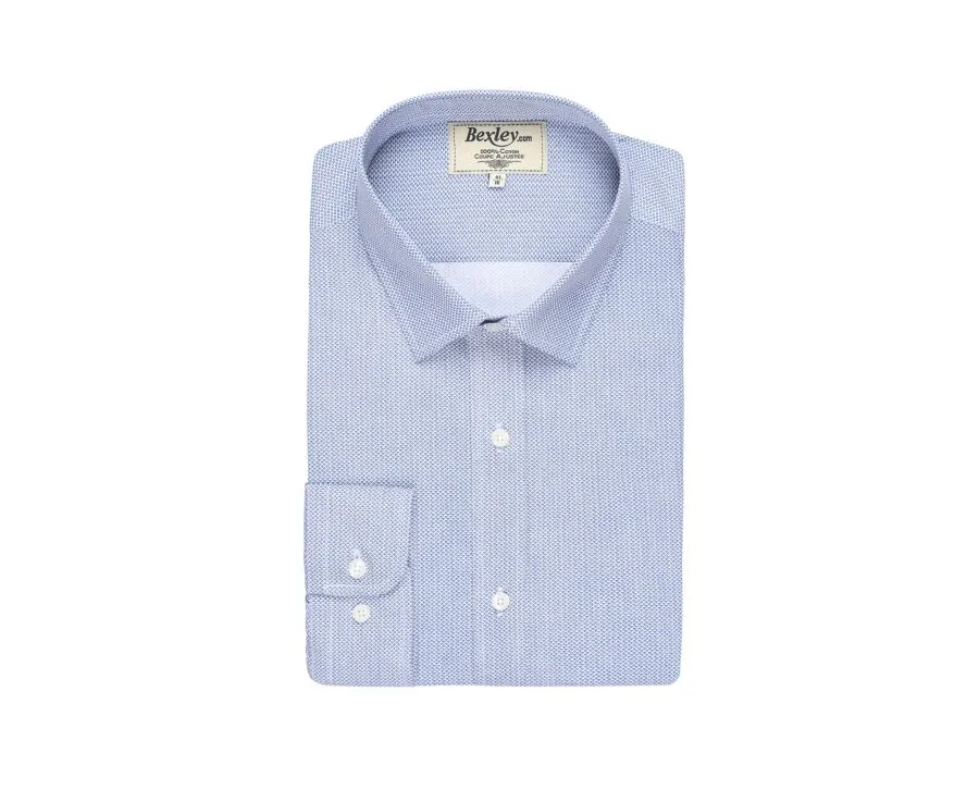 WHITE SHIRT PRINTED WITH NAVY BLUE PATTERNS  OSCAR