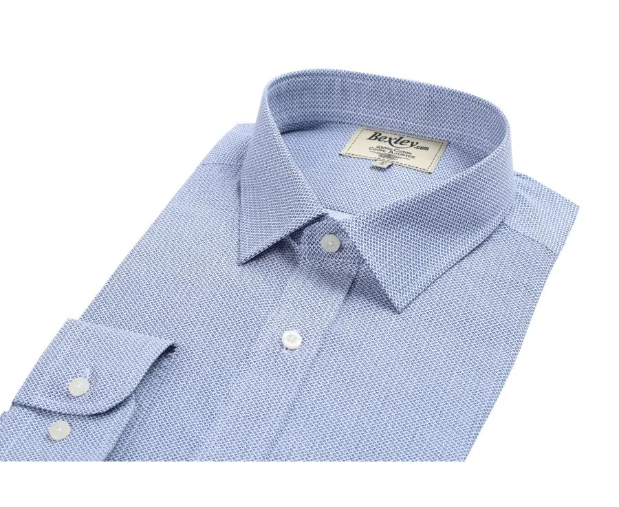 WHITE SHIRT PRINTED WITH NAVY BLUE PATTERNS  OSCAR