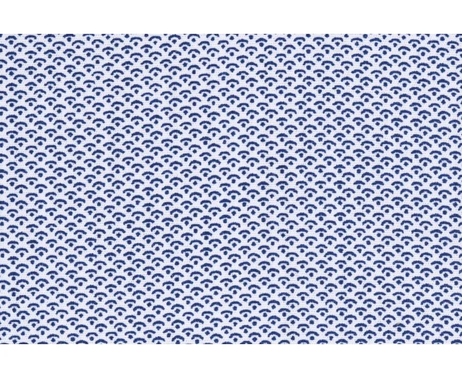 WHITE SHIRT PRINTED WITH NAVY BLUE PATTERNS  OSCAR