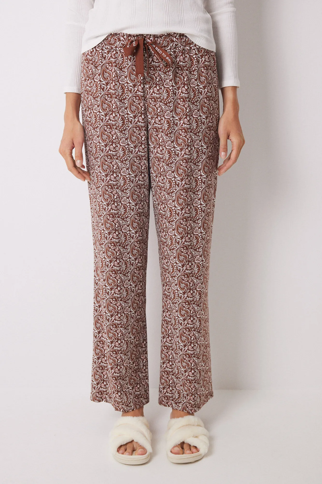 Women'secret Pantalón largo lounge viscosa paisley