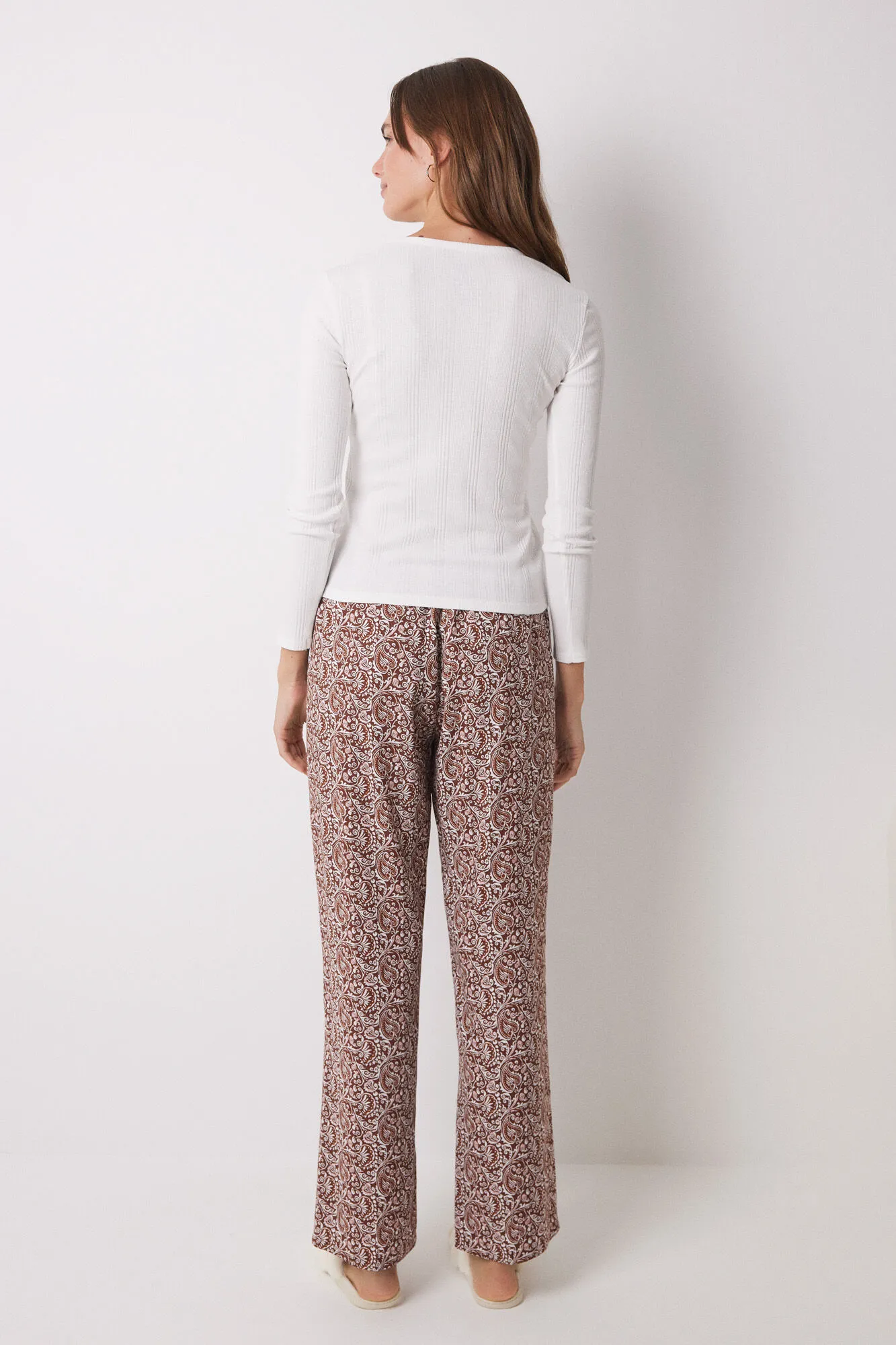 Women'secret Pantalón largo lounge viscosa paisley