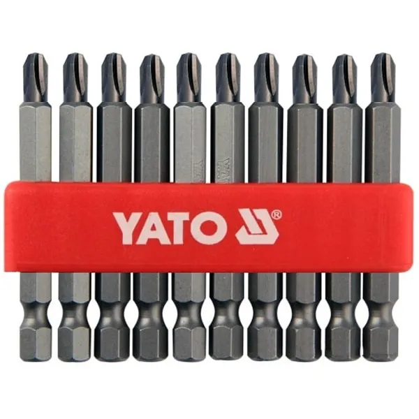 YATO  YT78153  JUEGOCABEZAS DE TORNILLO, PERFIL PH3, 10 PIEZAS