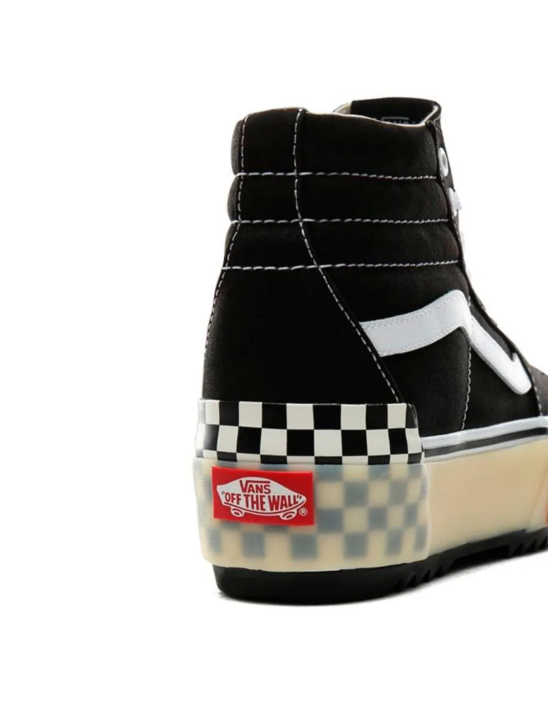 ZAPATILLA MUJER VANS SK8HI STACKED NEGRA CUADROS