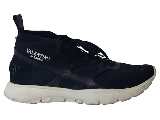 Zapatillas Altas Valentino Garavani Sound en Cuero Negro 