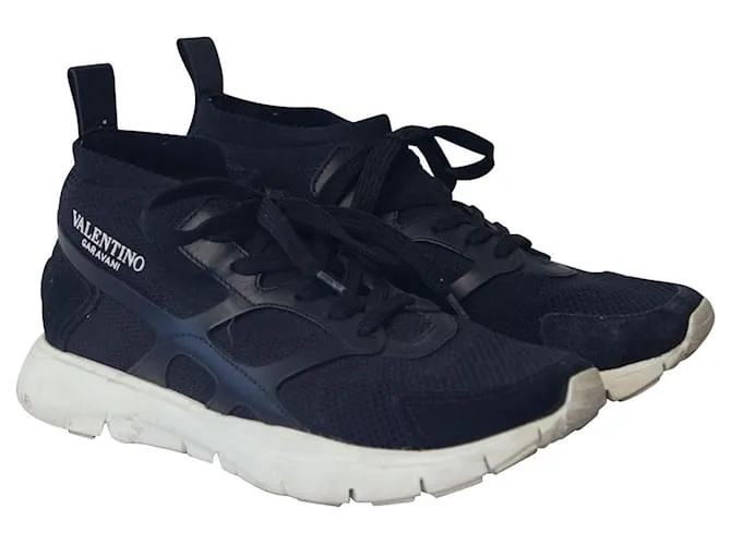 Zapatillas Altas Valentino Garavani Sound en Cuero Negro 