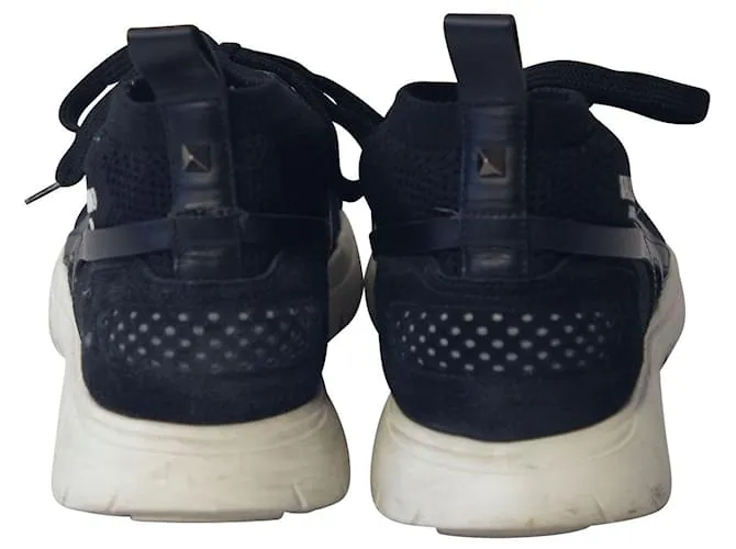 Zapatillas Altas Valentino Garavani Sound en Cuero Negro 