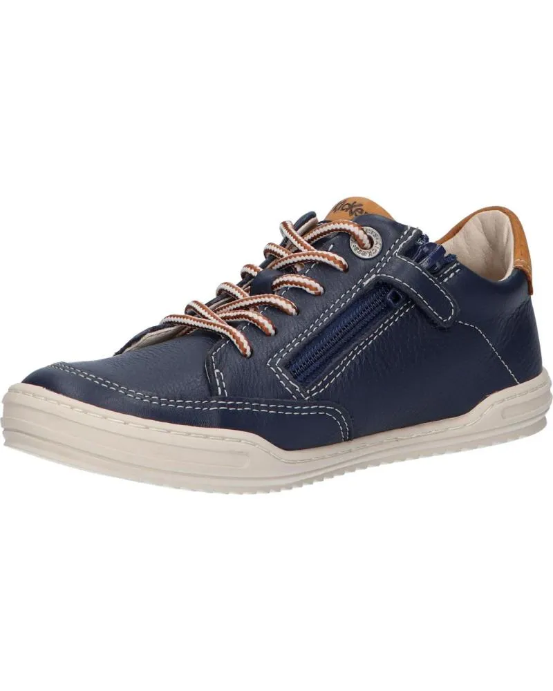 ZAPATILLAS DEPORTE DE MUJER Y NIñA Y NIñO KICKERS 78476030 JOUA 102 MARINE CAMEL