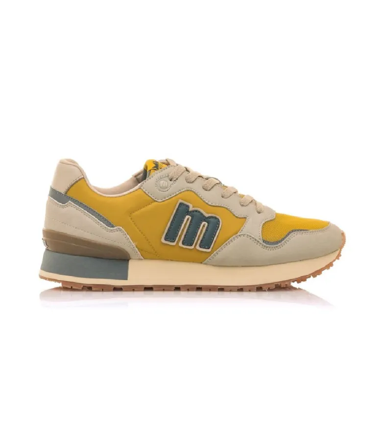 Zapatillas deportivas estilo running mostaza