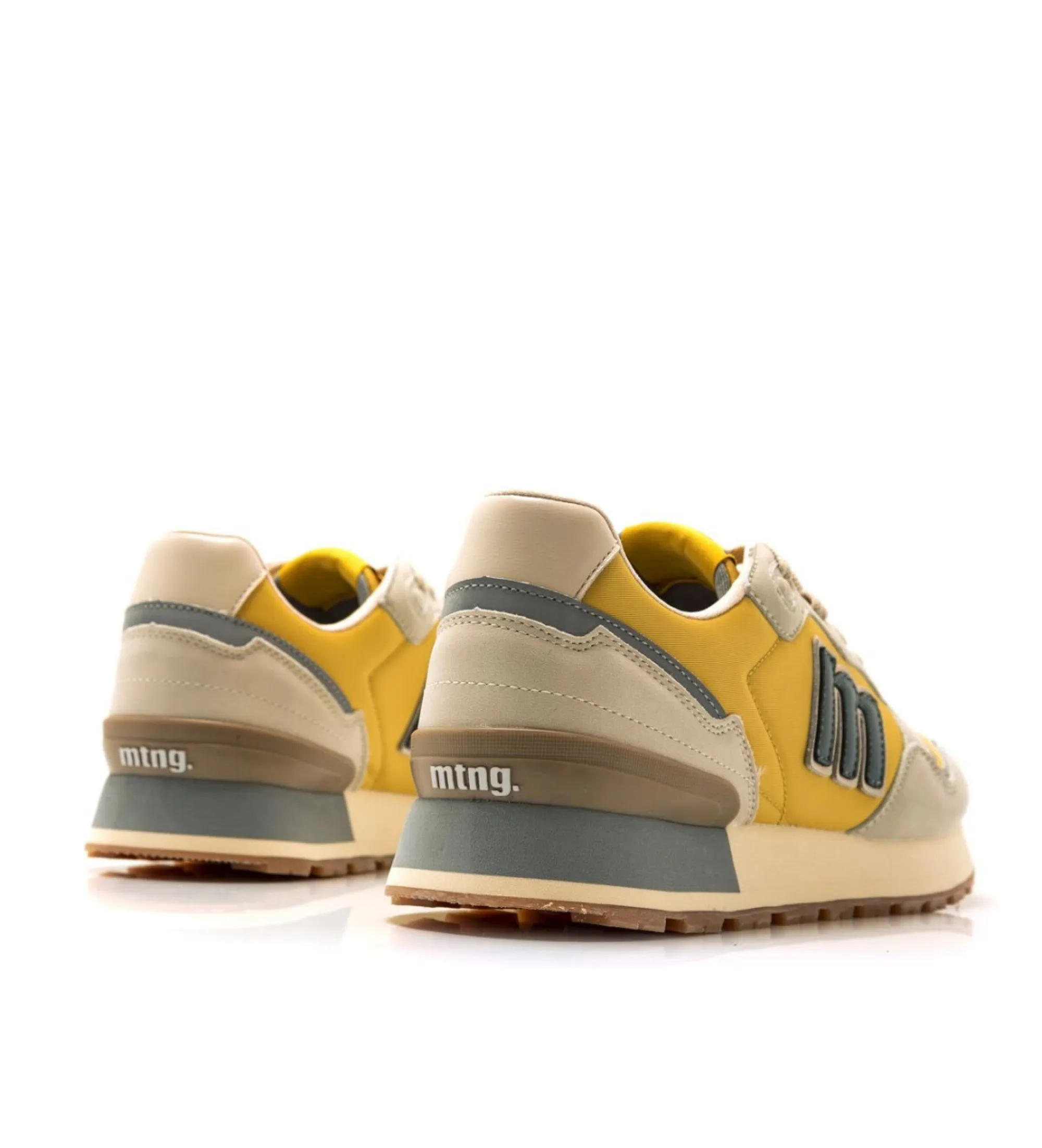 Zapatillas deportivas estilo running mostaza