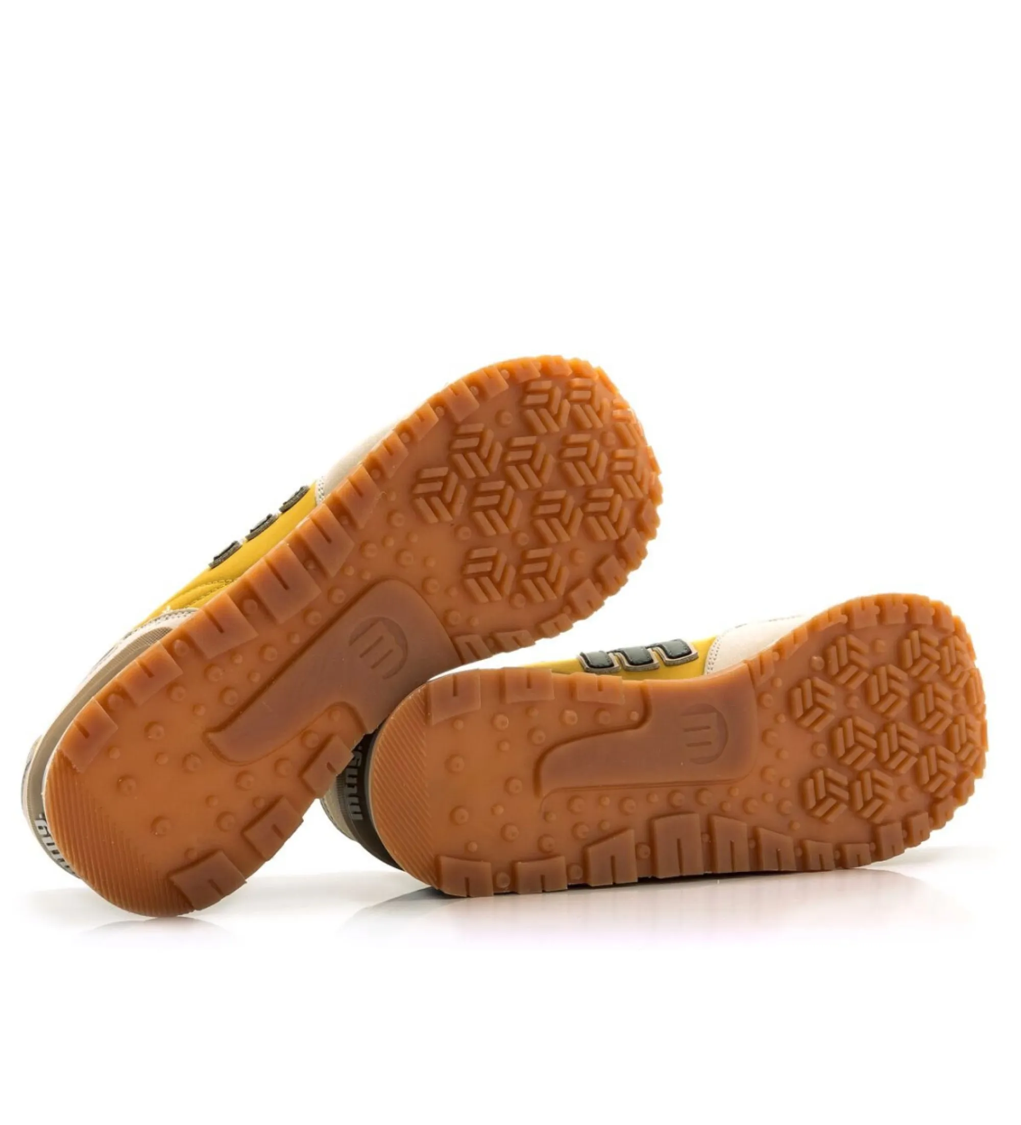 Zapatillas deportivas estilo running mostaza