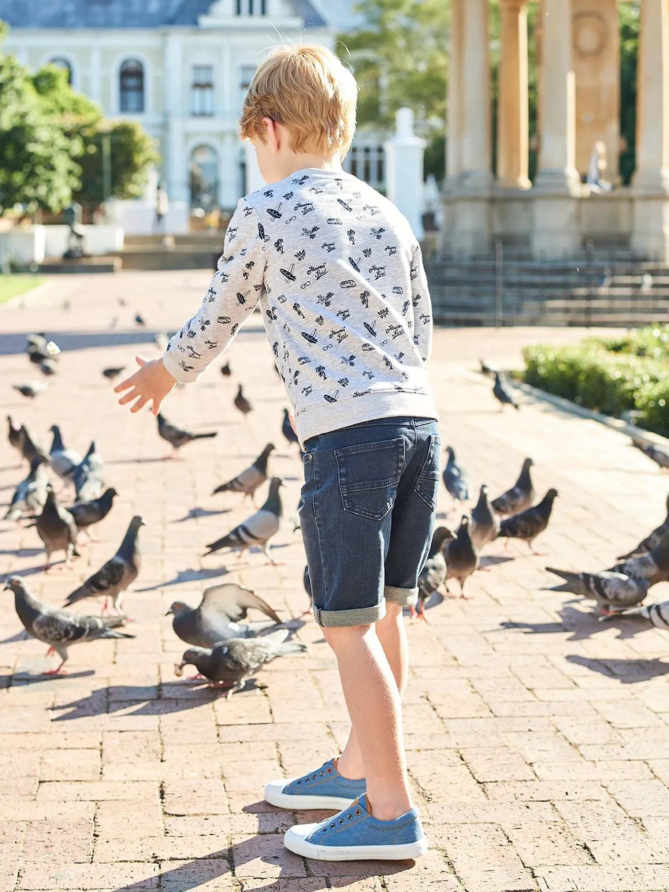 Zapatillas elásticas de tela para niño