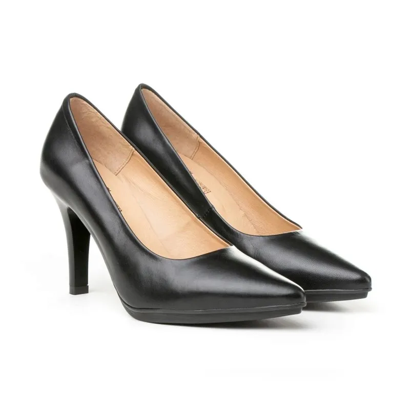 Zapatos De Salón Mujer Piel Napa Tacón Alto 1500 Negro, de Eva Mañas
