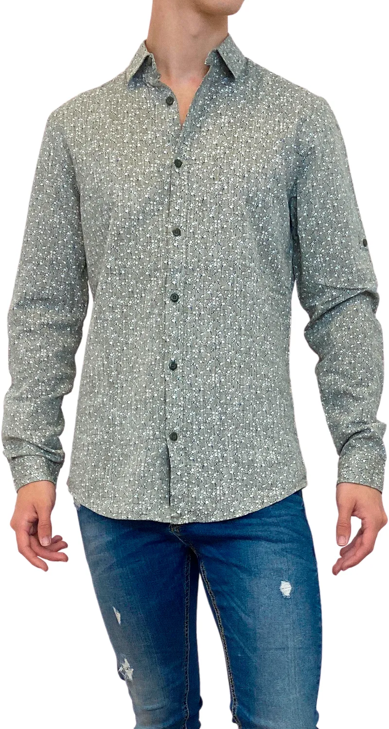 ZARA Camisa Ligera Gris